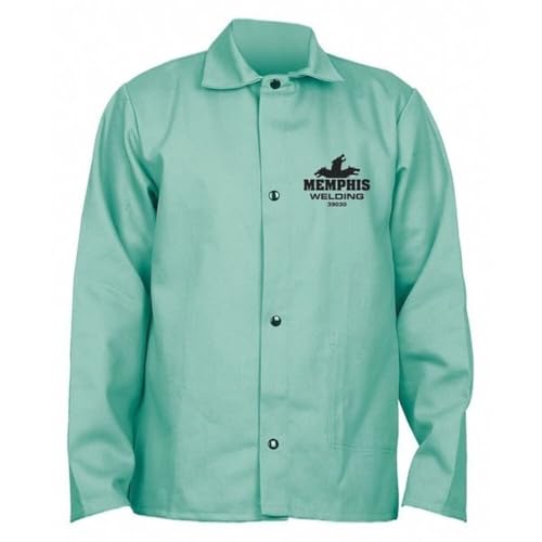 Image of MCR Safety 39030XL 30-Inch Flame Resistant Cotton Fabric Welding Jacket with Inside Pocket, Green, X-Large