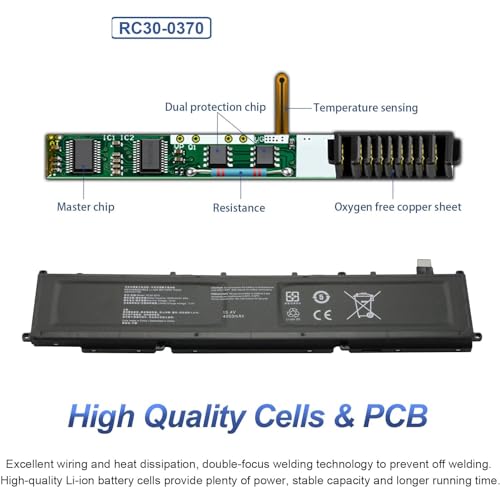 Image of WeFly RC30-0370 Laptop Battery for Razer Blade RZ09-0370AE23-R3U1 RZ09-0370BEA3-R3U1 RZ09-0427EE23-R3U1 RZ09-0370CEA3-R3U1 RZ09-0427NEA3-R3U1 RZ09-0427PEA3-R3U1 Series RZ09-0370 RZ09-0427 Battery