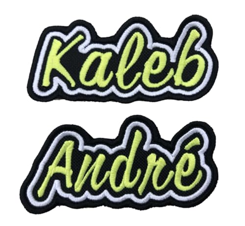 Custom Embroidered Double Border Freehand Patch - Name Title Biker MC Sew on Patch
