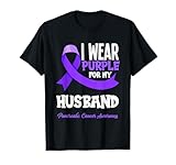 I Wear Purple for My Husband Pancreatic Cancer Awareness T-Shirt