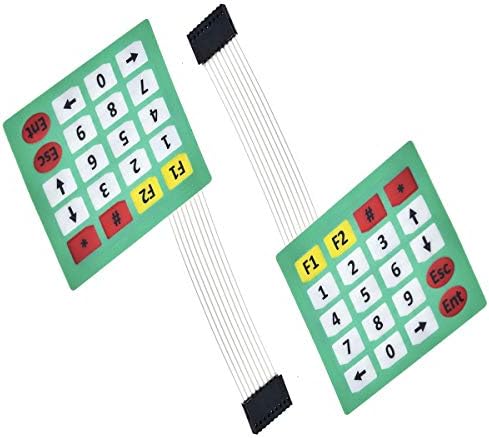 2-Pack 1x3 Matrix Membrane Switch Keypad - 3-Key Keyboard Array, 36mm X 55mm