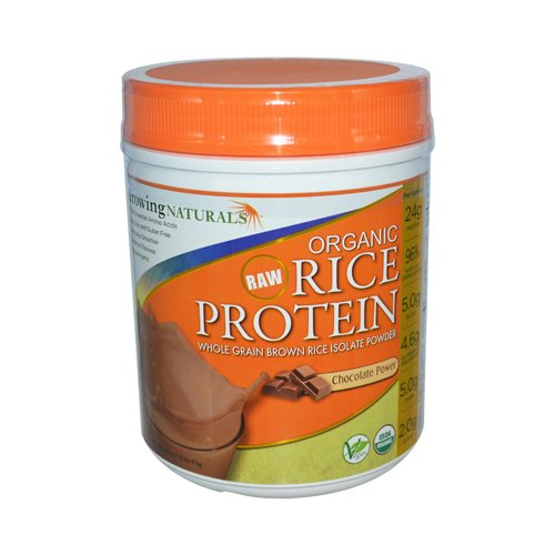 Growing Naturals Organic Rice Protein Chocolate Power - 1 lb (6 Pack)