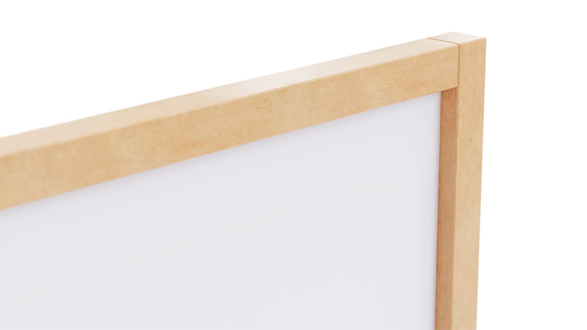 ALLboards Lavagna bianca magnetica verticale con ruote VERT 167x73cm con cornice in legno nera