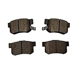 PM Auto Rear Ceramic Brake Pad Compatible With 2002-2015 Honda Civic Si, EX, EX-L, Hybrid, Hybrid-L, MUGEN Si