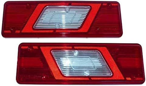 ENVA Pair (RH & LH) Tipper Chasis Cab Rear Tail Light Lamp Lens for ...