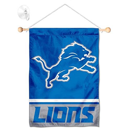 Drapeau Detroit Lions à ventouse fixation sans perçage pour mur