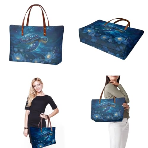 Image of 2PCS Tote Bag for Women Top Handle Purse with Wallet, Hobo Bag Tote Shoulder Bag with PU Cosmetic Bag