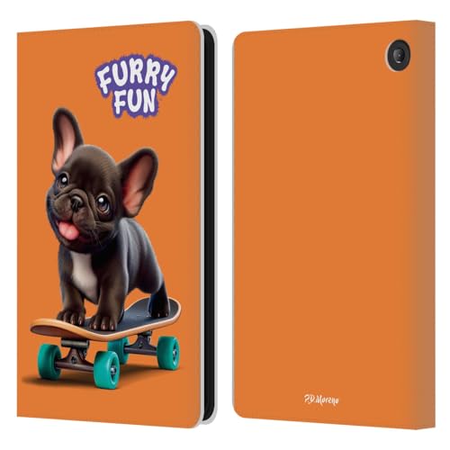 Housse Amazon Fire 7 2022 portefeuille en cuir P.D. Moreno Bouledogue