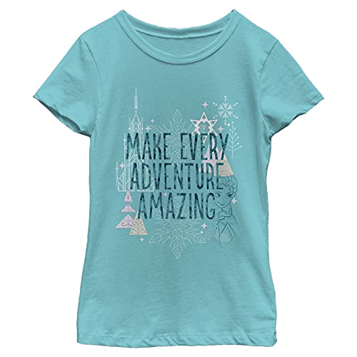 Disney Frozen t-shirt fille bleu Tahiti XS doux et résistant pour l'école