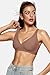 OEAK Womens Deep V Bras Wireless Comfortable Bra Supportive No Underwire Bras Tshirt Push Up Bralettes Plunge Seamless Bra Coffee XXL