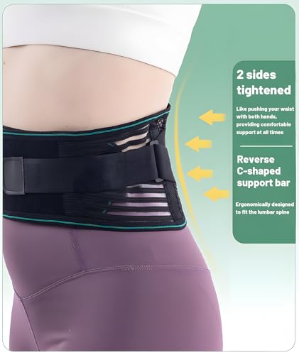 Image of Back Pain Relief Belt for Women & Men, Adjustable Back Support Belt with Breathable Fabric, Posture Corrector for Herniated Disc & Sciatica, Lightweight Waist Belt for Daily Use