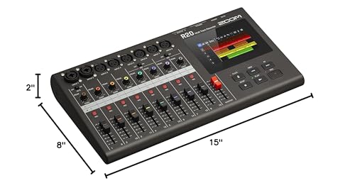 Zoom R20 Multi Track Tabletop Recorder, with Touchscreen, Onboard Editing, 16 Tracks, 6 XLR Inputs, 2 Combo Inputs, Effects, Synth, Drum Loops, and USB Audio Interface. - Image 8