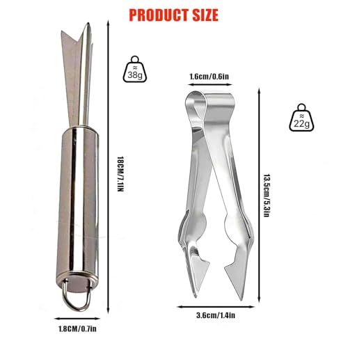 Image of 2 PCS Set, Pineapple Cutter, Efficient Pineapple Eye Remover Tool, Quick Fruit Preparation for Kitchen and Outdoor Cooking