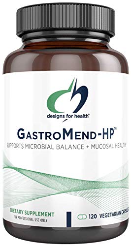 Designs for Health GastroMend HP - Gut Mucosa + Microbial Balance Support Supplement with Mastic Gum, DGL Licorice + 'Vitamin U' - May Help Occasional Bloating or Upset Stomach (120 Capsules)