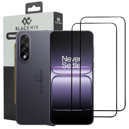 Image of Blackwik Tempered Glass Screen Protector for OnePlus Nord 5 / Ace 5 Ultra with Edge-To-Edge Protector Coverage | Easy Installation Kit (Black) (Pack Of 2)
