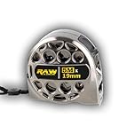 Premium IMPROVED 2026 Model Tape Measure Water & Weather Proof - Hollow Design Nikel Plated Stainless Steel Tapemeasure - CM & MM - UK Brand [RAW LOCK](Silver Tape, 5m)