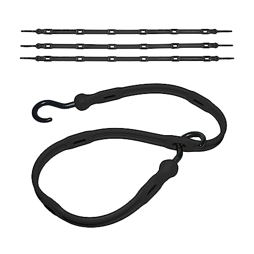 The Perfect Bungee, Adjust A Strap (4 Pack) - Premium Usa Made Adjustable Bungee Cords With Hooks (36 Inch) - Heavy Duty, Durable, All Weather, Up To 2X Stretch - Ideal For Garage And Outdoors - Black #TOP28