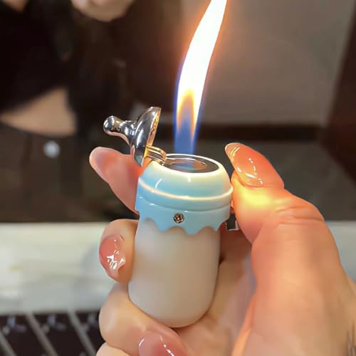 Encendedor Mini Baby Bottle Llavero Recargable de Butano miniatura 3