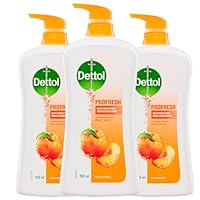 Dettol Profresh Shower Gel Body Wash Peach Burst 950ml x 3 Pack