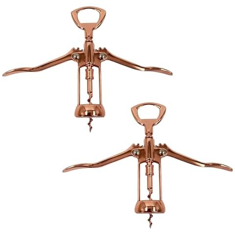 Premium Twin Lever Corkscrew in Elegant Copper Finish Cover
