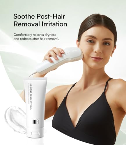 INIA Microcurrent Conductive Gel for Korean Skin Care Machines & Face Massagers – Hydrating Gel Primer with Hyaluronic Acid Facial and Body, Anti-Aging & Skin Tightening for Women and Men, 3.38 Fl Oz