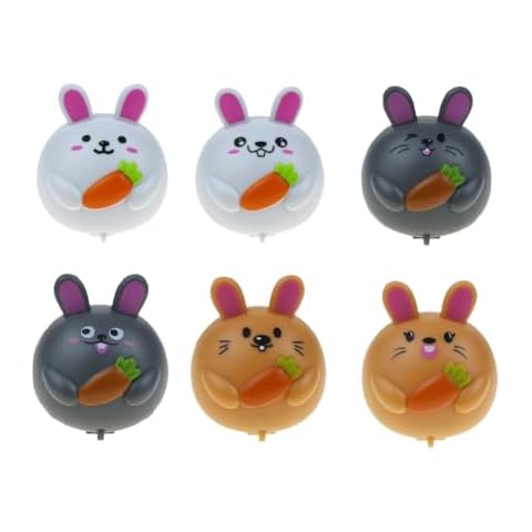 Ai-Fun 6PCS Easter Pull Back Cars Bunny Cars Rabbit Fun Toy Vehicles for Easter Party Favors Animal Car Toddler Toys for Kids 3-8 Years old Cover