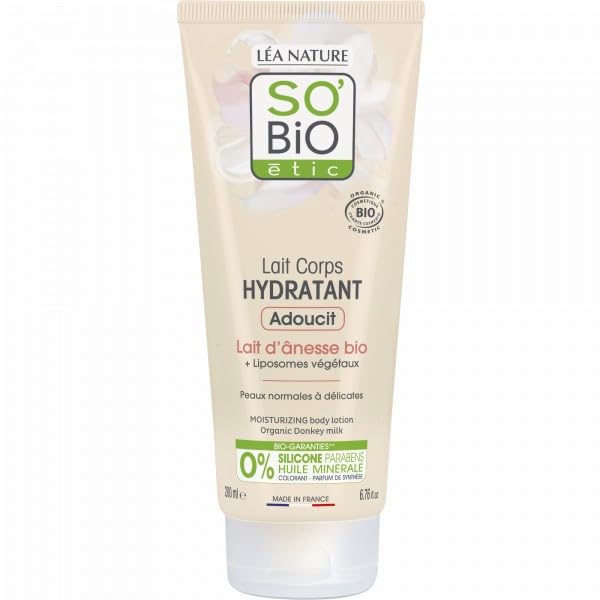 Hydrating Body Milk Donkey Milk Organic SO Organic Etic 200 ml