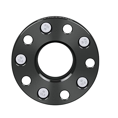 Mostplus 5X5 Wheel Spacers 5X127Mm, 1.5" Thickness 5 Lug 71.5Mm Cb, 1/2" X20 Studs Compatible With Jeep Wrangler Jk Grand Cherokee Wj Wk Commander Xk (Set Of 4)(Black) #TOP5