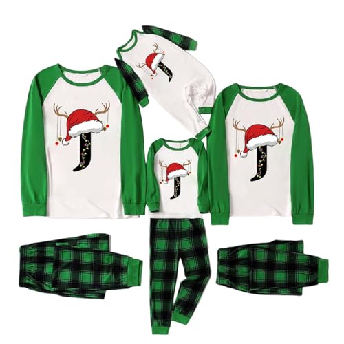 Pijama Familia Navidad Juego Pareja Pijamas Navideños Invierno Cuello Redondo Dos Piezas Pijama Para Papá Mamá Niños Cómodo Christmas Pyjama Para Toda La Familia Algodón Ropa De Noche
