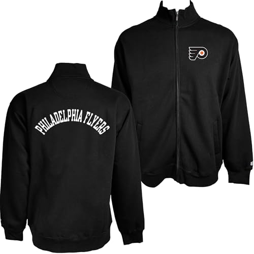 Blue 84 Philadelphia Flyers NHL Officially Licensed Full Zip Sweatshirt Twill Embroidery Front/Back, X-Large Team Color