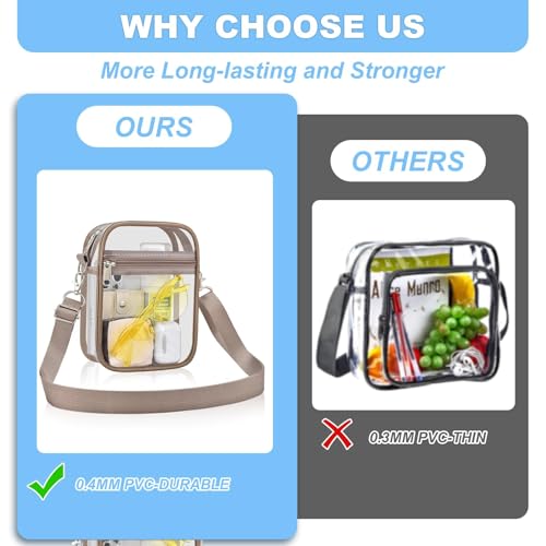 Clear Bag for Stadium Events Small Clear Purse CrossBody Bag for Men and Women Sports Events Festivals3