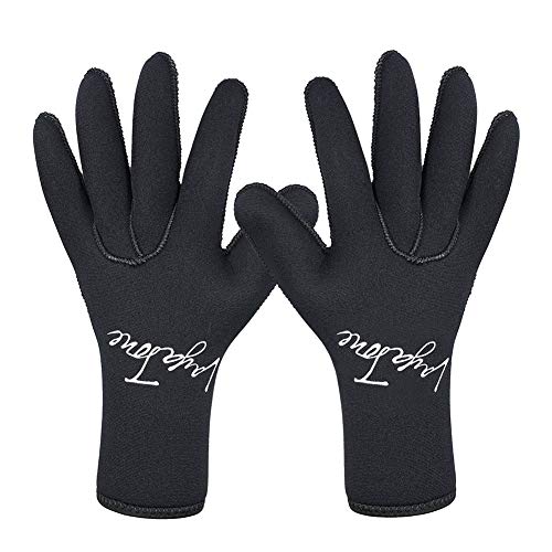 WYYHAA Men Women 5Mm Neoprene Wetsuit Gloves, High-Stretch Anti Slip Warm Waterproof Diving Gloves for Swim Kayaking Gloves Paddle Sailing Surf,S