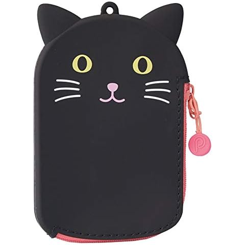 Lihit Lab A7784-3 Passport Pass Case, Black Cat Cover