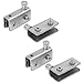 Aexit 5mm-9mm Glass Fall Protection Thickness Metal Pivot Hinge Clamp Shelf Clip Silver Safety Clips Tone 4pcs