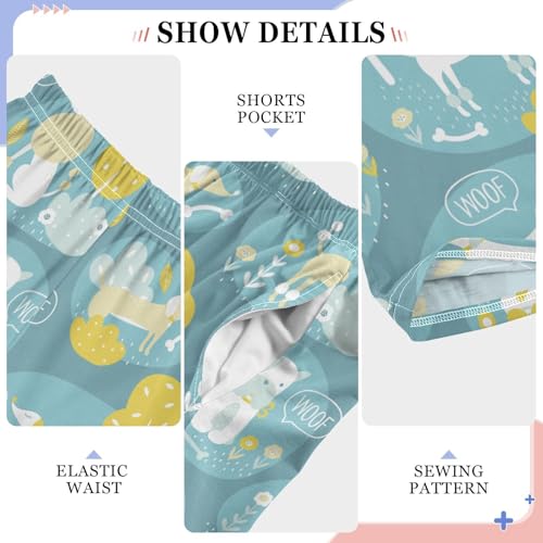 Boys' Pants Cute Dog Dachshund Poodle Bulldog Long Bottoms Jogger Pants Elastic Waist Trousers with Pockets S-XL4