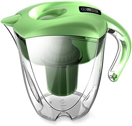 pH RESTORE Alkaline Water Pitcher Ionizer With 2 Long-Life Filters – Water Filter Purifier – Water Filtration System – High pH Alkalizer Machine, Enhanced 4th Gen. 2017 Model (Green)