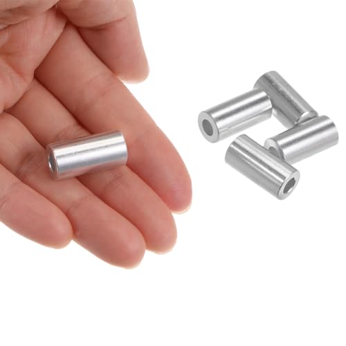 sourcing map 10 Stück Distanzhülse, 5x10x20mm (IDxODxL) Aluminium Abstandshalter, Runde Unterlegscheiben für M5 Schrauben, Bolzen und Stangen