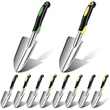 PercyEffie10 Pcs Garden Trowel Bulk, Heavy Duty Shovels Garden Tool, Small Shovel for Digging Metal Hand Trowel Spade with Soft TPR Handle for Flower Soil Planting Digging Transplanting