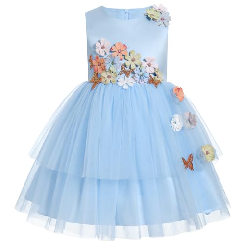 Vestido de ceremonia para niña sin mangas IMEKIS con lazo trasero