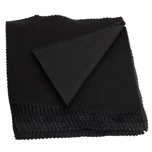 Paños de microfibra negros para limpiar gafas y lentes con secado rápido (100 piezas)