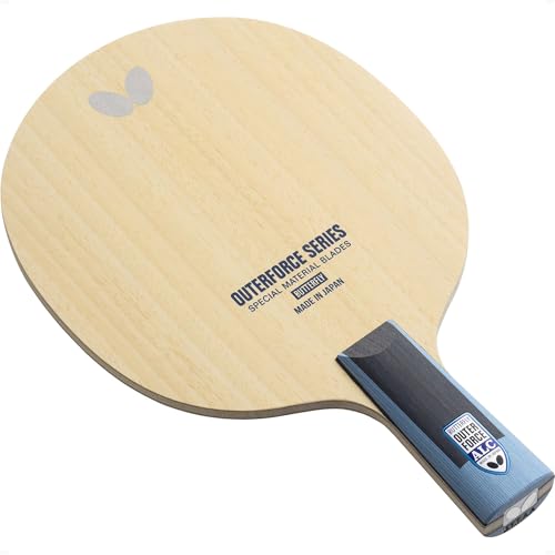 Butterfly Outerforce ALC CS Blade - Professional Table Tennis Blade - Arylate-Carbon Fiber Blade - Good for Traditional or Reverse Backhand Penhold Style - Made in Japan