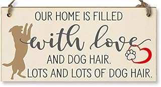The Plum Penguin Home is Filled With Lots of Dog Hair Funny Novelty Handmade Wooden Hanging Wall Plaque Pet Lover Gift Home Decoration