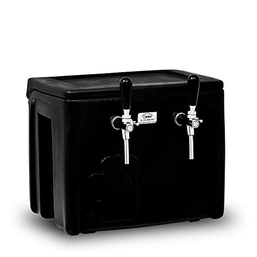 Chopeira Gelo Memo Icefort Preta - 2 Torneiras Italianas