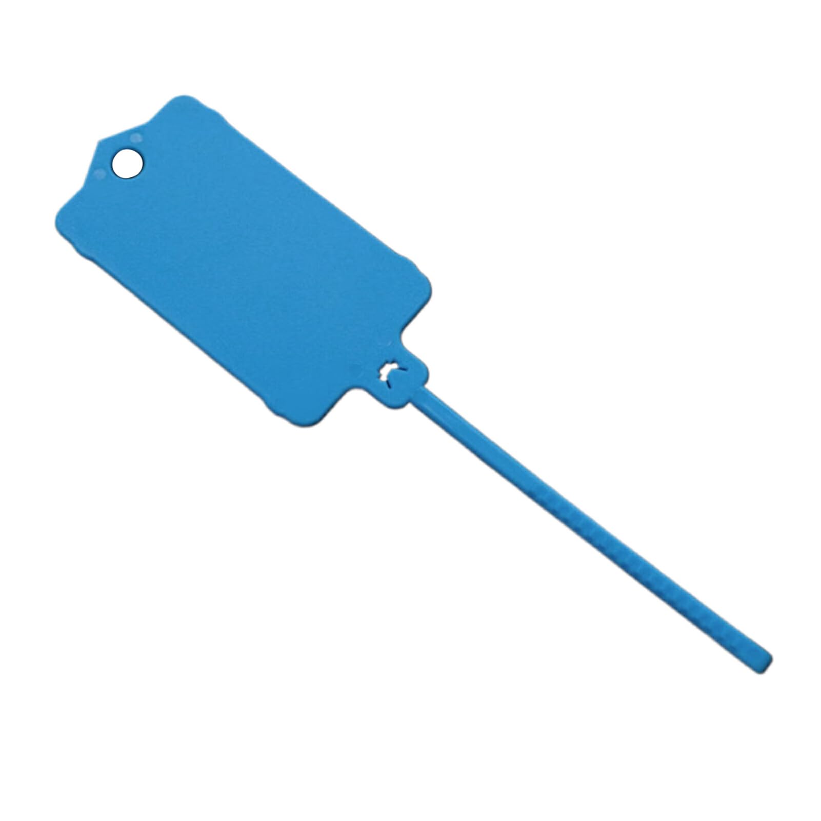 lmoikesz 100pcs Large Label Tie Mark Flexible and Reliable Tagging Solution Reusable Blank Plastic Tags Plastic Ties Key Tags, Blue