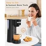 Single Serve Coffee Maker for K Cups&Ground Coffee with Milk Frother, 3 in 1 Small Single Cup Coffee Machine, 28oz Water Thank, 6 to 14 oz Brew Sizes - Image 4