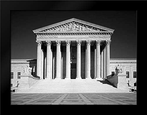 U.S. Supreme Court building, Washington, D.C. - Black and White Variant 24x19 Framed Art Print by Highsmith, Carol