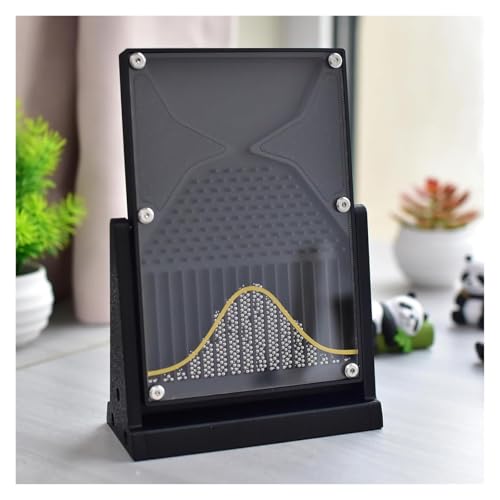 12 x 18 cm Desk Galton Board with Transparent Acrylic Panel and Steel Balls, Normal Distribution Probability Demonstration Model for Physics Statistics Classroom Education(C)