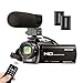 Video Camera Camcorder MELCAM 1080P 30FPS 24MP 3.0 Inch Screen Digital Camera with Microphone and Remote Control and 2 Rechargeable Batteries and Webcam Recorder