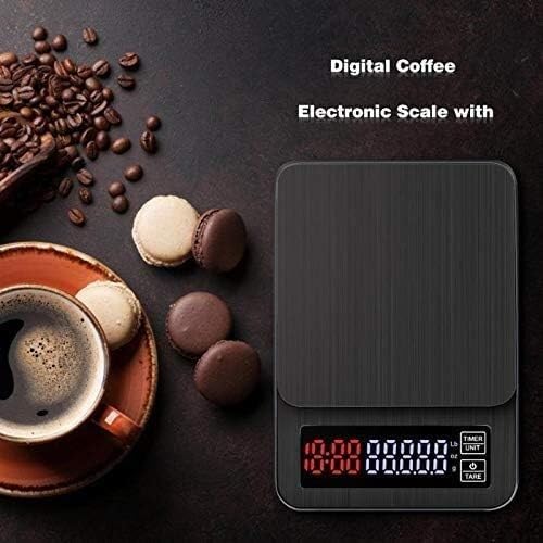 para Cocina y joyería Báscula de Cocina para Alimentos Báscula de pesaje Báscula electrónica Digital con Temporizador Toma de Corriente USB Báscula para joyería Alimentos Café