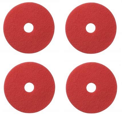 Glit/Microtron 404420 Daily Cleaning and Buffing Pad, 20", Red (Вundlе оf Fоur)